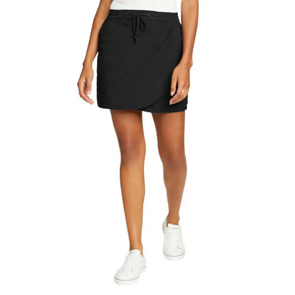 Eddie Bauer Ladies' Tulip Hem Skort with Inner Short Lining Black XL